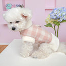 Premium Winter Coat For Dog & Cat ( White/Pink )