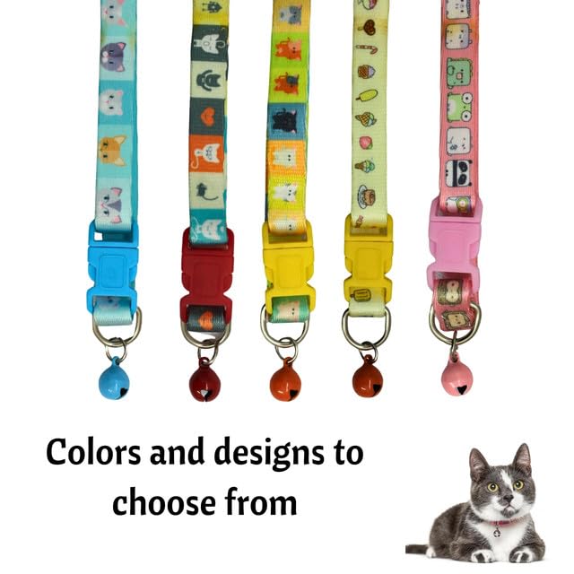 Cat Collar With Bell (Mixed Color, 1 Piece)