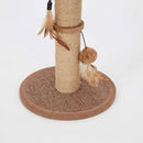 Interactive Cat Tree Scratcher Post with Feather Toy