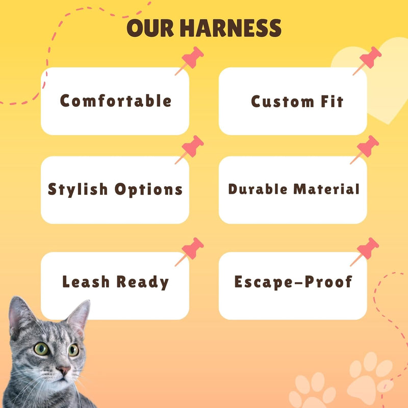 Escape-Proof Pet Harness and Leash Set for Cats and Small Dogs