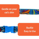 Adjustable Cat Collar with Safety Buckle and Bell - 1 Piece