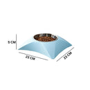 Diamond Design Anti-Slip Stainless Steel Pet Food Bowl for Dogs & Cats (Multi Color)