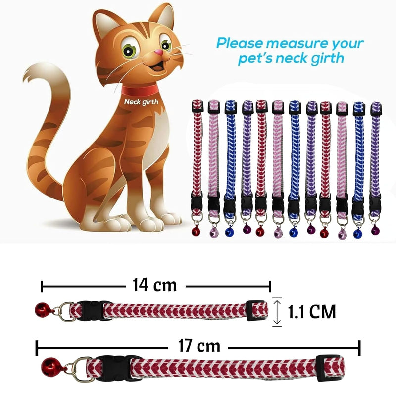 Cat Collar Breakaway With Bell(Color May Vary, 1 Piece)