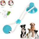 Durable Dog Chew Toy with Suction Cup | Dog Tug Rope Dental Care Ball
