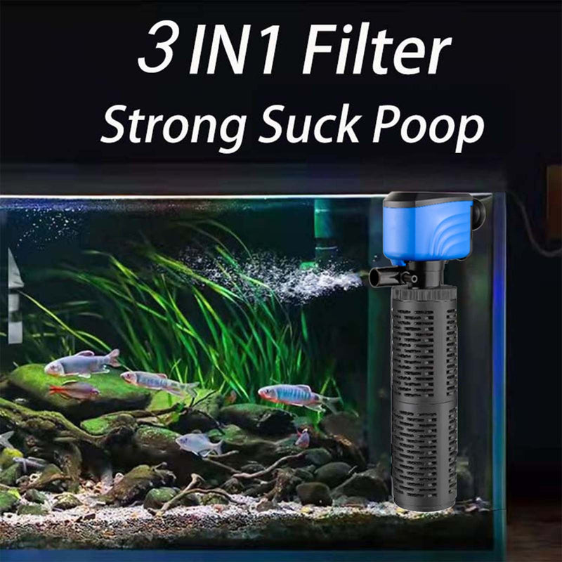 Water Filter For Aquarium(25W-1700L/H, Black)