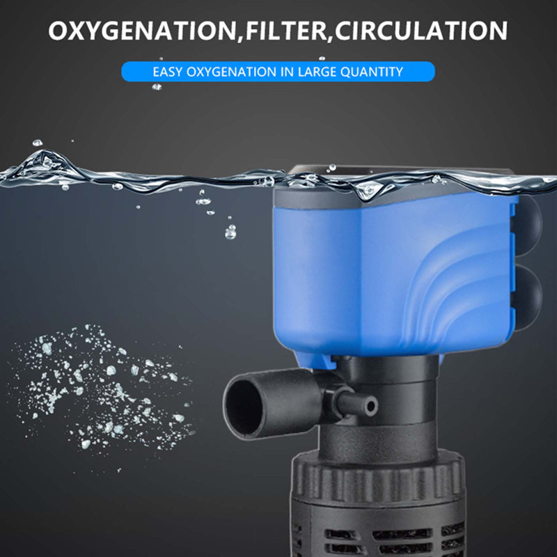 Water Filter For Aquarium(20W-1500L/H, Black)