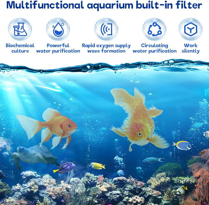 Water Filter For Aquarium(15W-800L/H, Black)