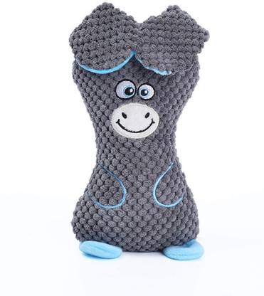 Emily Pets Cotton Plush Toy, Soft Toy For Dog & Cat (Grey, Blue) Medium