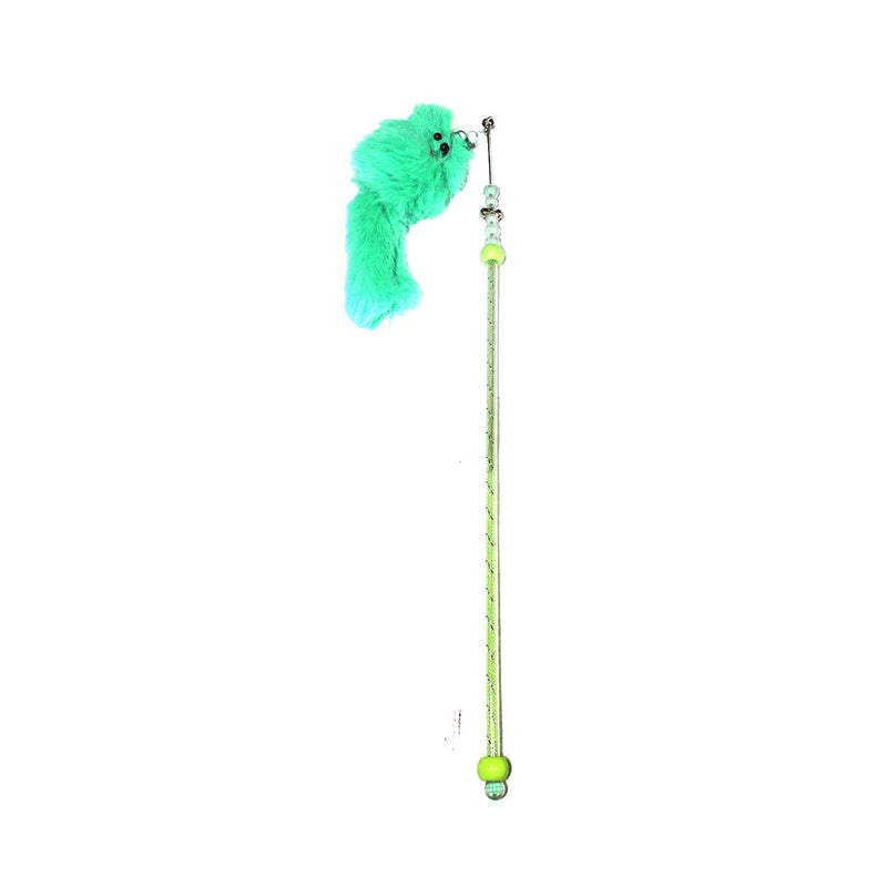 Emily Pets Feather Teaser Interactive Stick Toy for Cat (Sea Green)