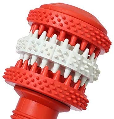 Rubber Molar Dog Toys Clean Dumbbell Teething Stick Bite Toys Pet Dog
