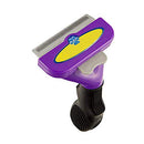 Short Hair deShedding Tool for Cats, Purple Medium