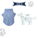 Lulala Pet Dress Plain Shirt with Contrast Stitching Summer Apparel For Pets (XS,S,M,L,XL,SkyBlue)