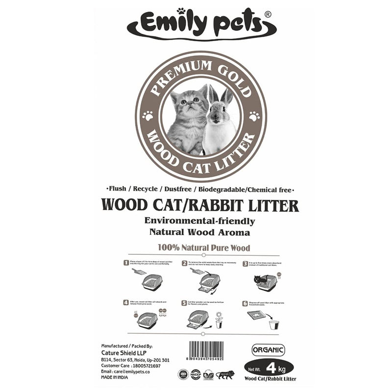 Best Pine Wood Cat Litter for Cat and Rabbit (4.5Kg, Pack of 1)
