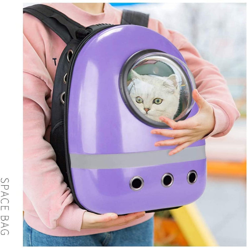 Emily Pets Pangolin Bubble Capsule Carrier Backpack For Pets(Beige,Hot Pink,Pink,Purpple,Rose Gold,White,Yellow,Yellow-White)