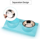 Stainless Steel Double Food and Water Bowl for Dogs
