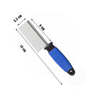 Stainless Steel Pet Grooming Comb with Anti-Slip Handle