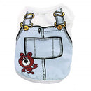 Dog Printed Teddy T-Shirt Dog Shirt Breathable For Pets (Sky Blue)
