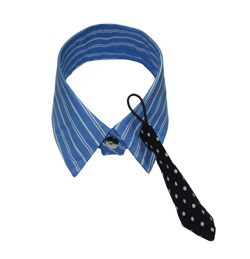 Lulala Neck Tie Tuxedo(Stripped,Sky Blue)
