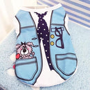 Tie Print T-Shirt For Pet