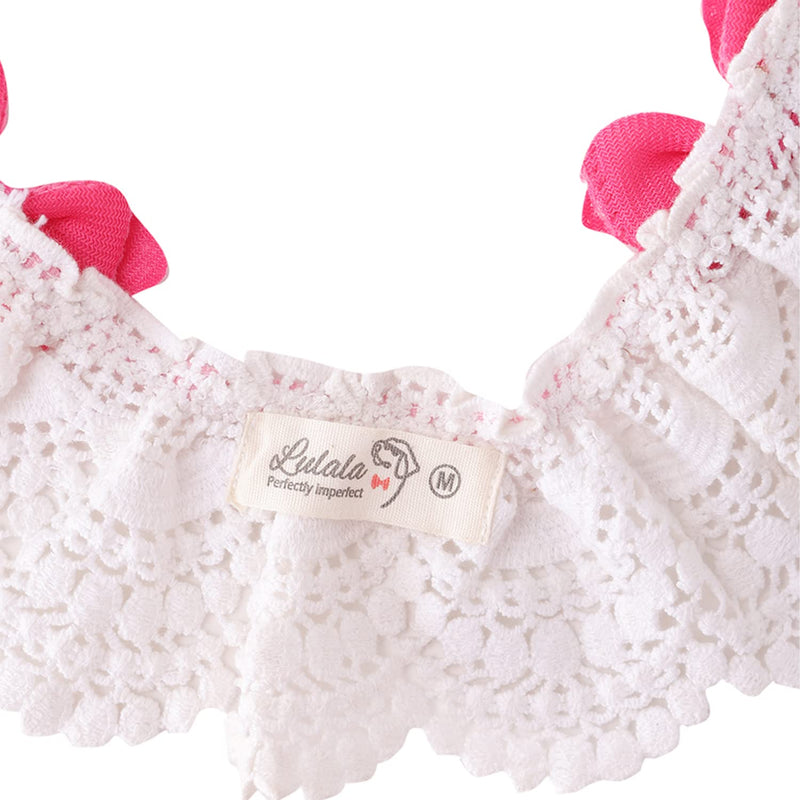 Flower Lace Collar With Bell For Pets