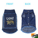 Blue Denim Dog Jacket | Breathable Pet Clothes