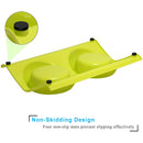 Double Stainless Steel Pet Bowls with No-Spill Resin Base