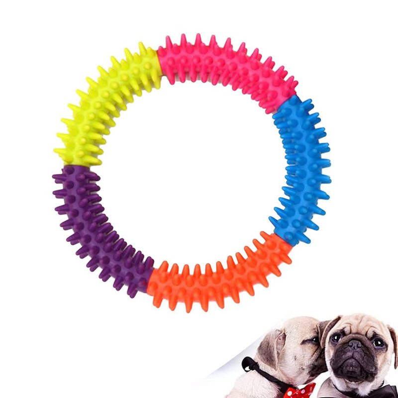 Chew Rubber Ring Toy For Pets(Multicolor, Pack of 2)