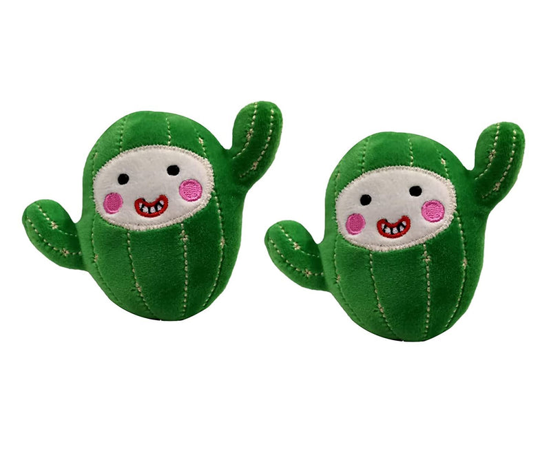 Plush Toy For Cats  (Green, Pack of 2)