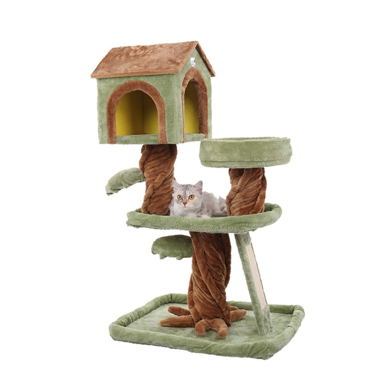 Emily Pets Extra Large Multi-Level Cat 43" Tree Condo Furniture with Plush Perch & Toys for Play Rest(L)