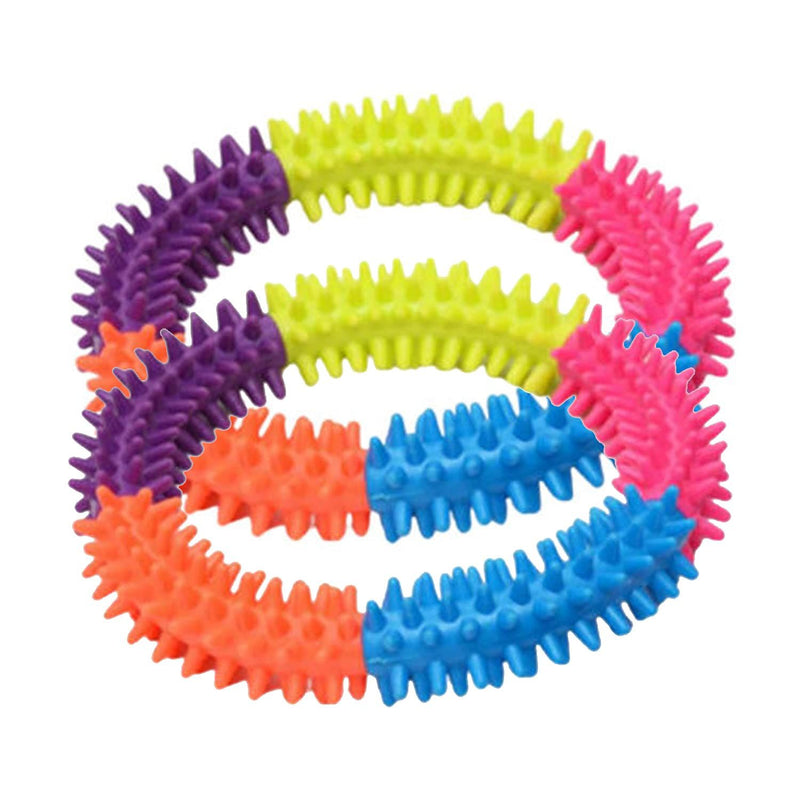 Chew Rubber Ring Toy For Pets(Multicolor, Pack of 2)