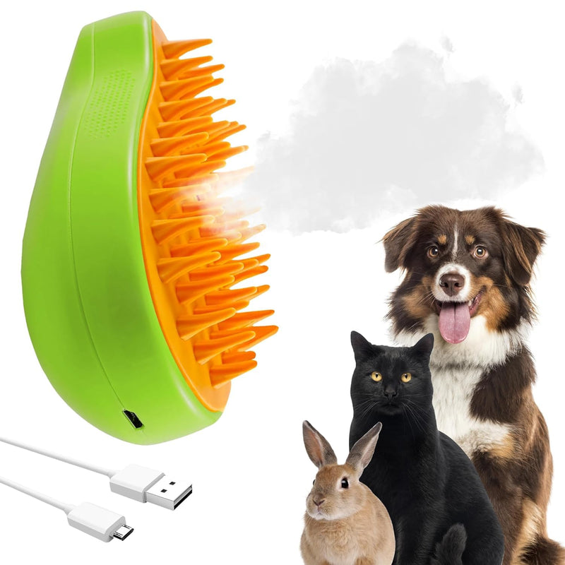 Rechargeable Pet Steam Brush - Shedding & Grooming Tool