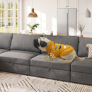 Turtleneck Dog Sweater Cable Knit Winter Coat with Leash Hole