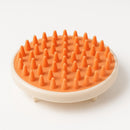 Cat Grooming Brush Orange Bristles with White Base