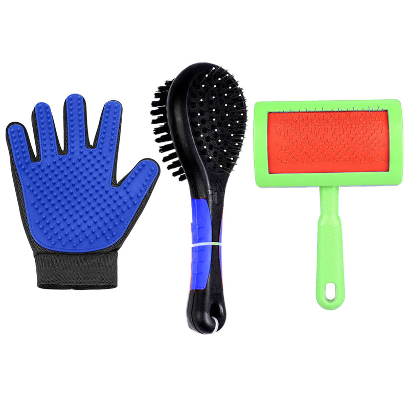 Pet Grooming Kit: Brush and Combs, Pet Nail Clipper, Grooming Glove