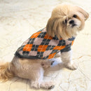 Winter Sweater For Dogs and Cats ( Grey/Orange )