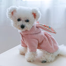 Premium Winter Hoodie Dress For Dog & Cat ( Light Pink )