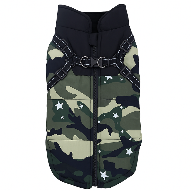 Winter Dog Jacket with Harness for Dogs