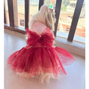 Dog Dress for Girls Dogs and Cats - Red Pink