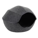 Enclosed Pet House with Removable Cushion for Cats, Kittens, and Small Pets (Dark Grey)