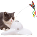Automatic Rotating Teaser Toy with Fluorescent Butterfly For Cats & Kittens