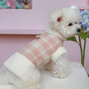 Premium Winter Coat For Dog & Cat ( White/Pink )