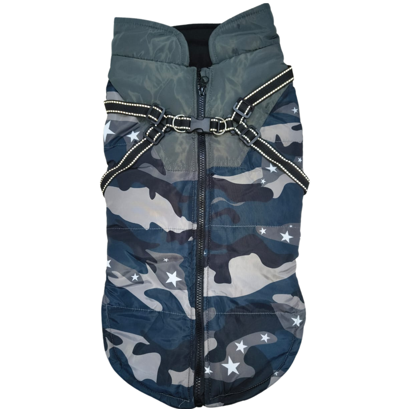 Winter Dog Jacket with Harness for Dogs