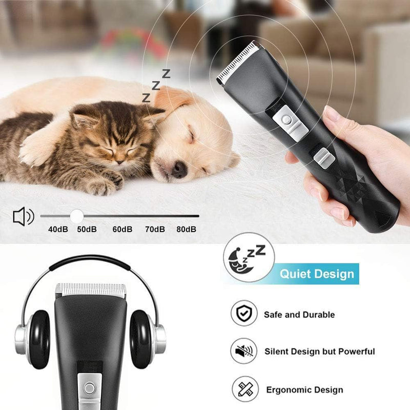 Cordless Pet Hair Clipper Kit For Dog & Cat