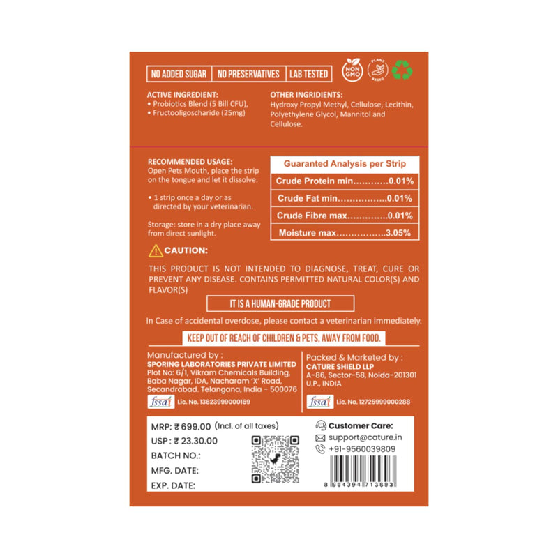 Gutwell Pet Digestive Support 30 Count Strips for Dogs & Cats