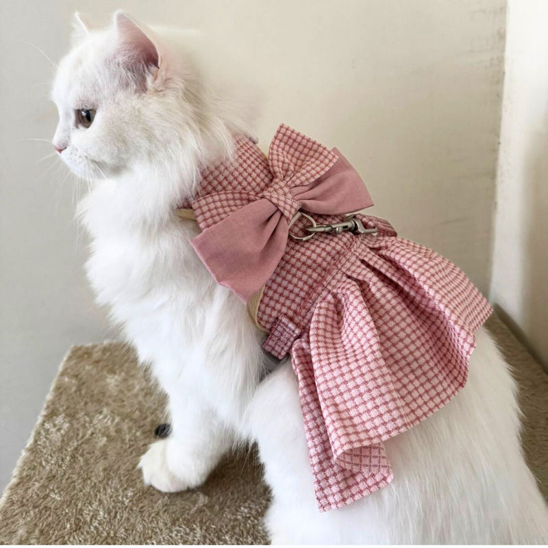 Cat Harness Dress with Bow