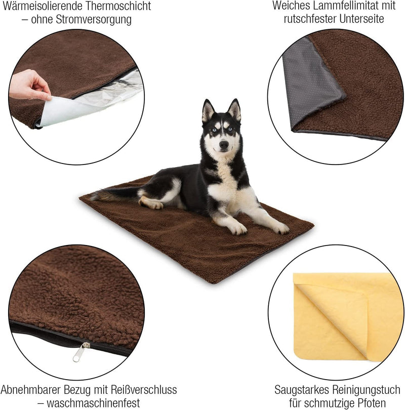 Self-Heating Pet Bed Mat for Cats & Dogs