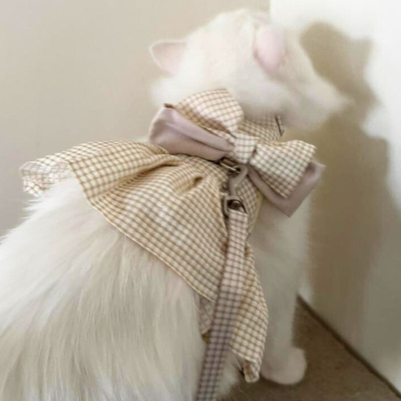 Cat Harness Dress with Bow