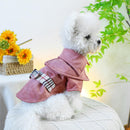Premium Winter Suede Trench Coat with Plaid Belt For Dog & Cat
