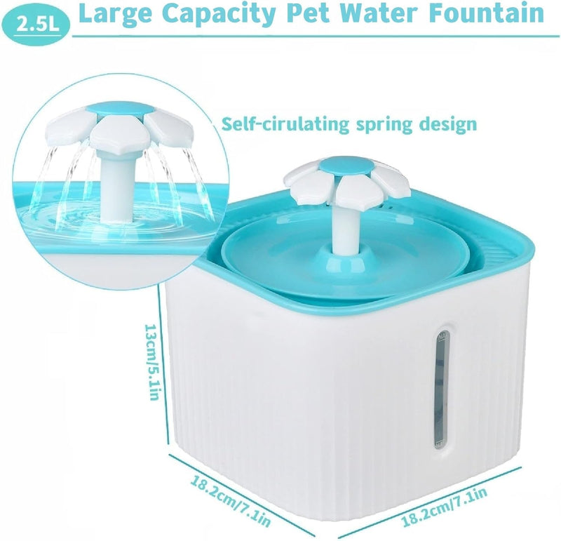 2.5L Cat Water Fountain For Small Pets