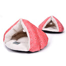 Cozy Cave Pet Bed for Cats & Small Dogs (Pink)